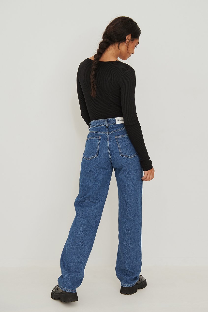 Jeans High Waisted Jeans | Organische gerade Jeans mit hoher Taille - YE42904