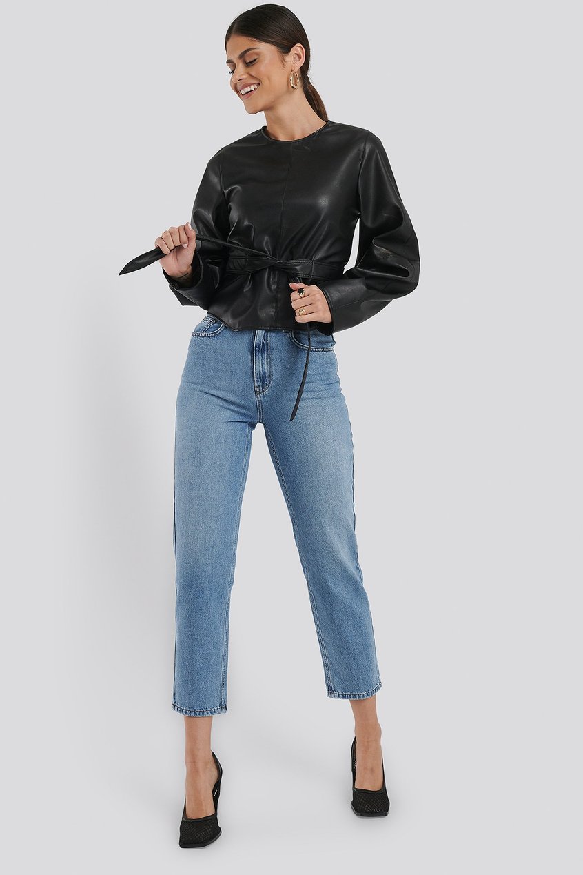 Jean Collections des influenceuses | Highwaisted Straight Denim - SD47556