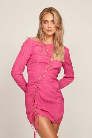 Pink Mini-jurk met gatdetail