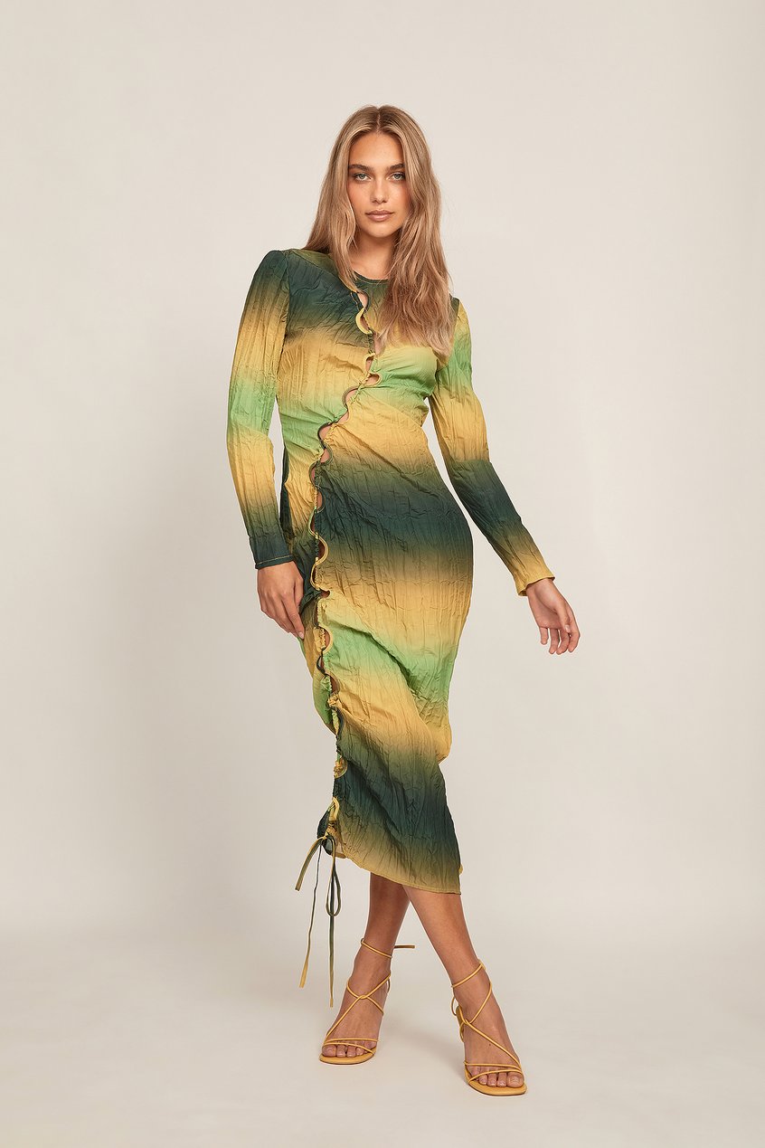 Kleider Herbstkleider | Maxikleid mit Lochdetails - XH50477