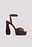 Wiązane buty na obcasach w kształcie klepsydry