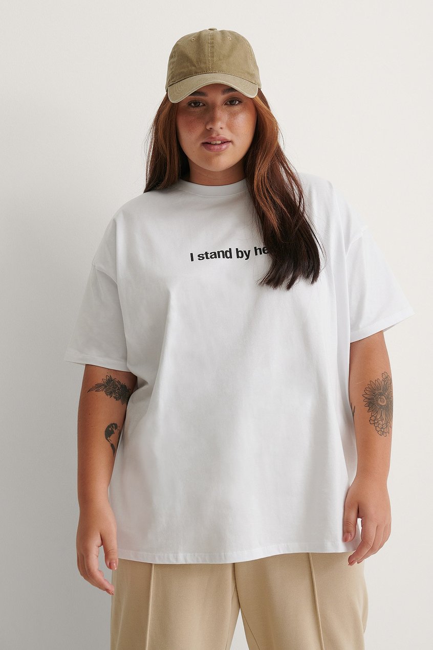 Oberteile T-Shirt mit Aufdruck | Organisches I Stand By Her T-Shirt - SF98624