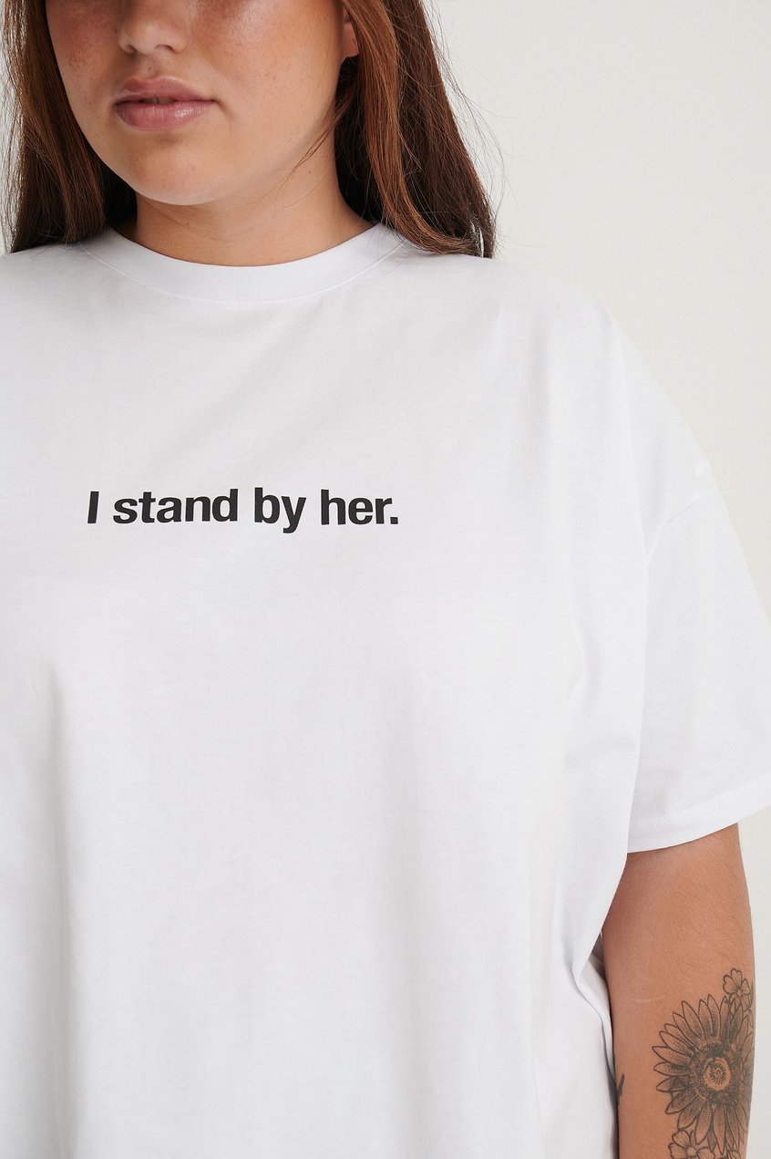 Oberteile T-Shirt mit Aufdruck | Organisches I Stand By Her T-Shirt - SF98624