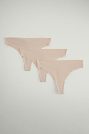 Nude Pack de 3 tangas hilo invisible