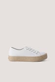White Jute Sole Trainers