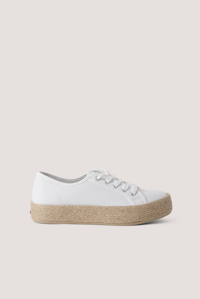 Jute Sole Trainers White