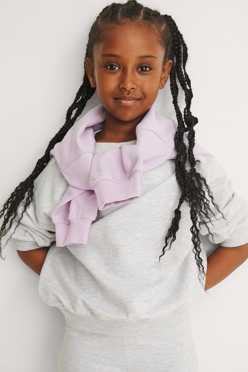 Kinderkleidung Kids Hoodies & Sweatshirts | Organischer Basic-Oberteil mit rundem Kragen - LE35687