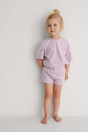 Violet Basic kurze Jersey-Shorts