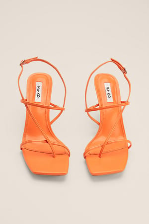 Straps Detail Heels Orange | NA-KD