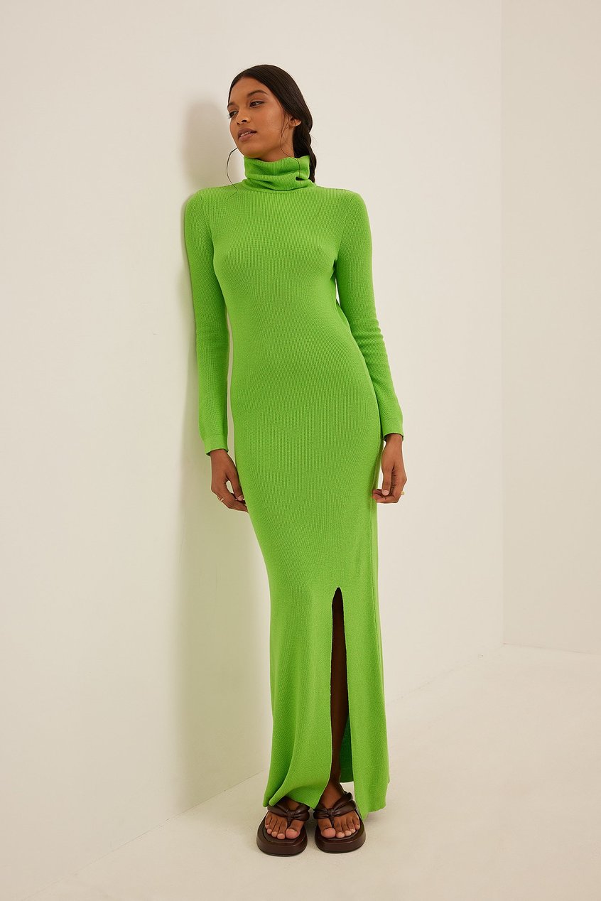 Vestidos Vestidos de punto | Knitted Asymmetric Open Back Maxi Dress - FR91917