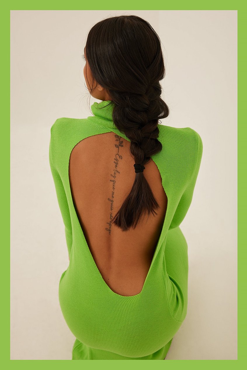 Vestidos Vestidos de punto | Knitted Asymmetric Open Back Maxi Dress - FR91917