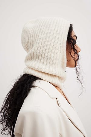 Offwhite Knitted Balaclava