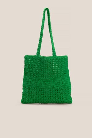 Green Knitted Cotton Tote