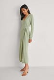 Green Knitted Robe Dress