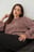 Suéter de cuello redondo con mangas abullonadas