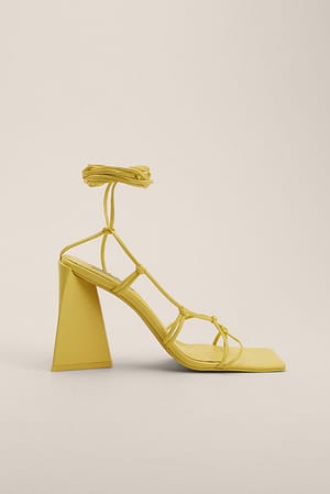 Yellow Knot Detail Heels