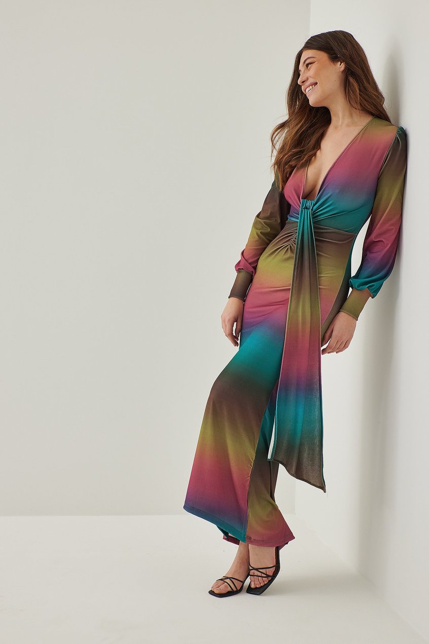 Kleider Abendkleider | Maxikleid mit Knotendetail - UI62030