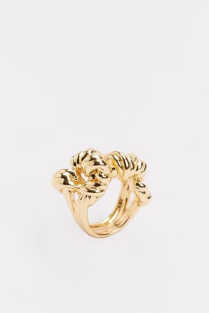 Gold Grande anello con nodo