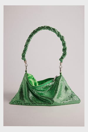 Green Wiązana torba z kolczugą