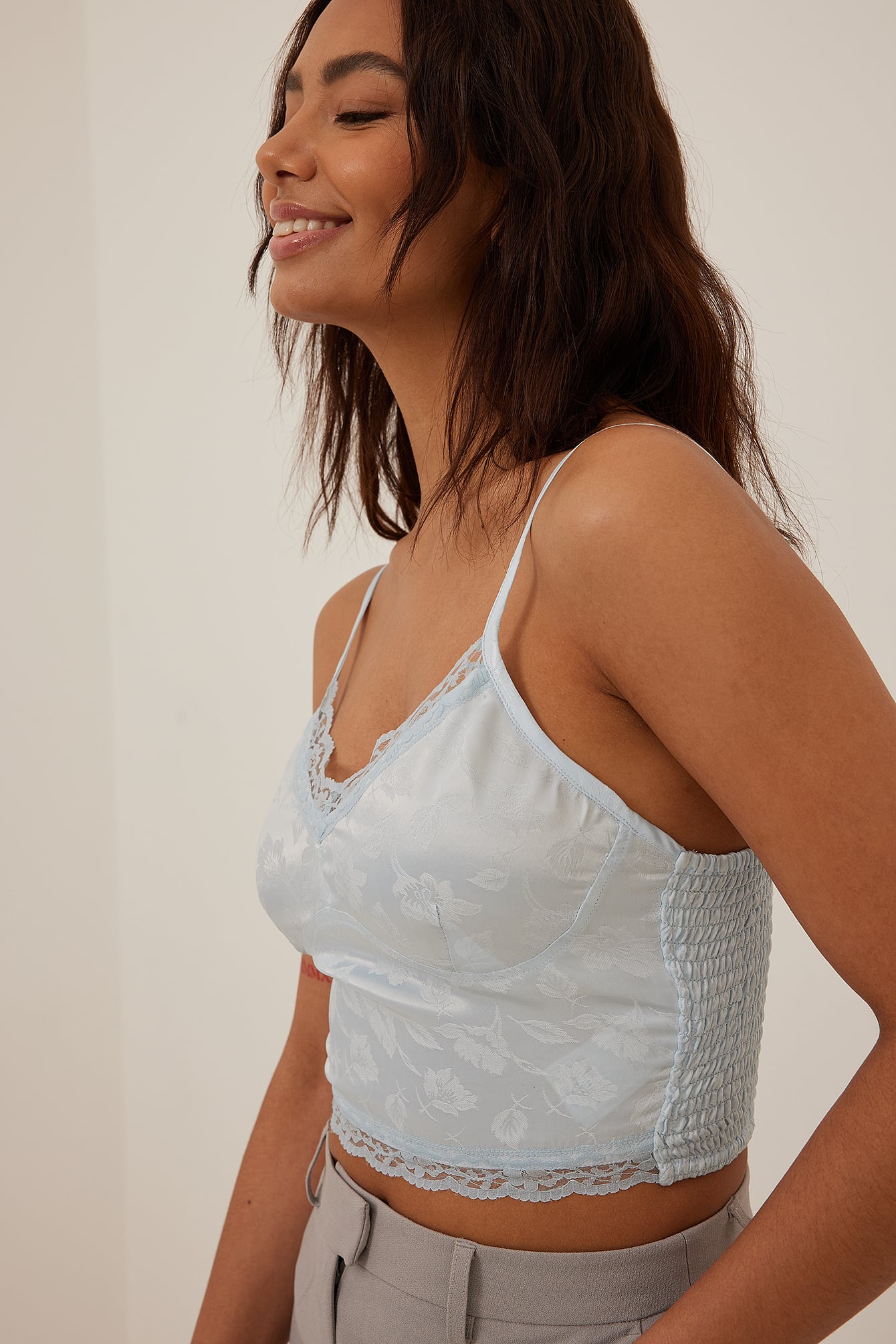 royal blue lace tank top