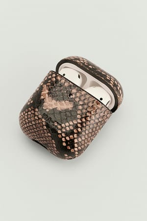Snake Leather Look Air Pod Case