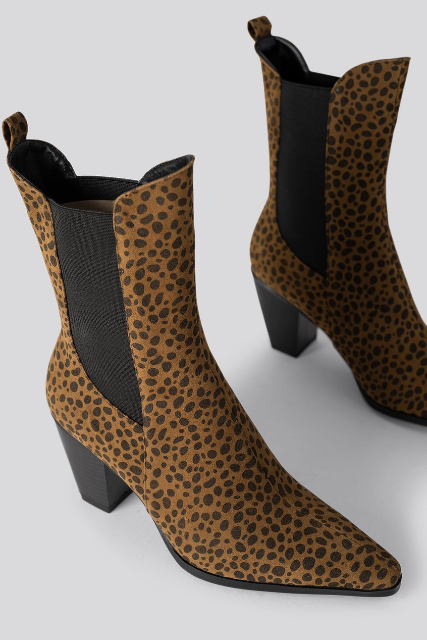 Chaussures Boots à talon | Leo Elastic Detail Calf Boots - GK95212