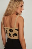 Leopard Knitted Cropped Singlet