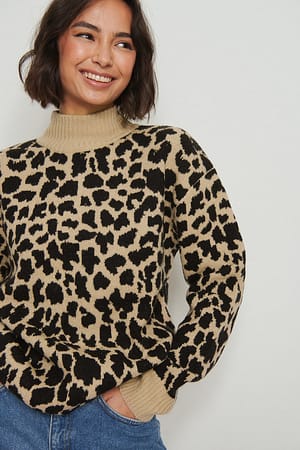 Leo Knitted Sweater Leopard | NA-KD