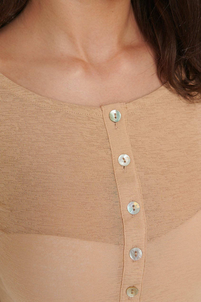 Oberteile Henley Shirts | Light Button Up Long Sleeve Top - GS85125