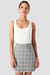 Light Checkered Mini Skirt