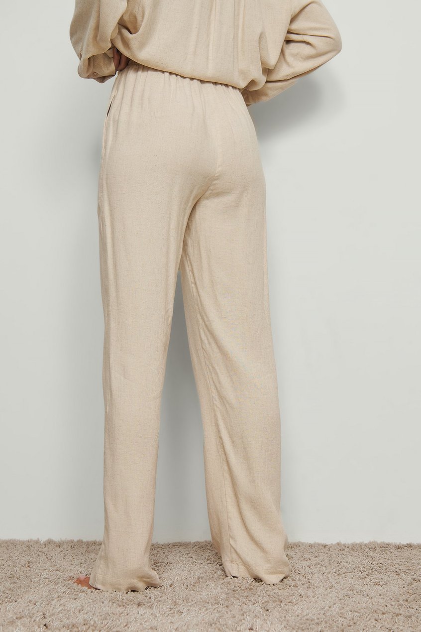 Pantalones Lencería | Pantalón loungewear de lino - QN63400