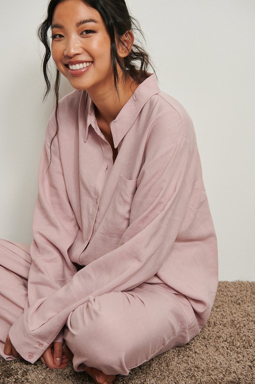 Lencería Pyjamas | Camisa loungewear de lino - KT60887