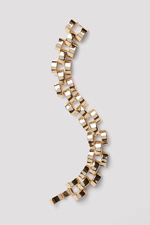 Gold Link Chain Chubby Bracelet