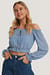 Long Sleeve Cropped Frill Top