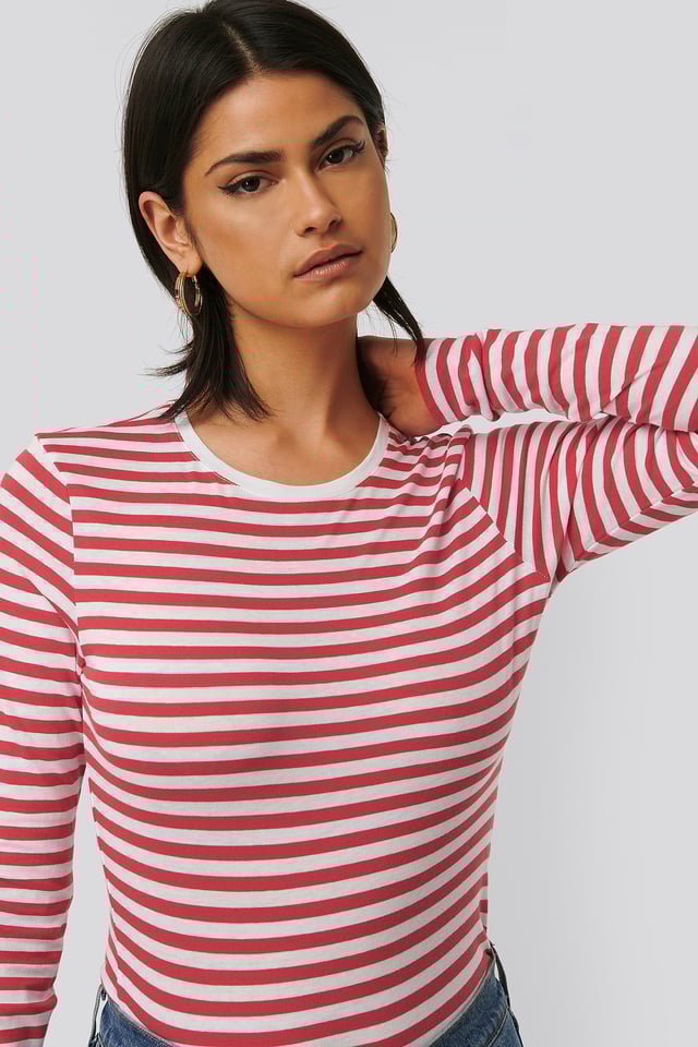 Pitkähihainen Raitapaita Red/White