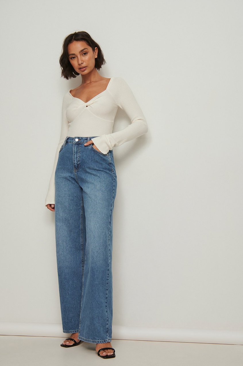 Jeans High Waisted Jeans | Jeans mit weiter Passform - DR07334