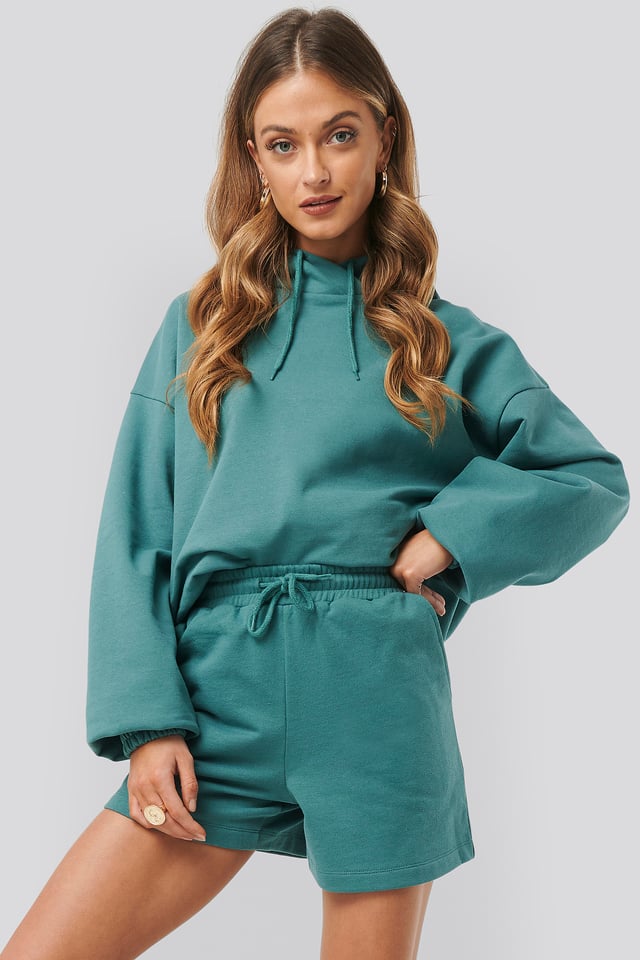 Loose Fit Jersey Shorts Green