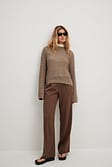 Taupe Loose Knitted Oversized Sweater