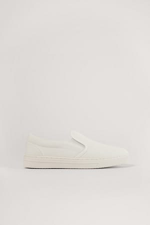 White Slip-In Sneakers