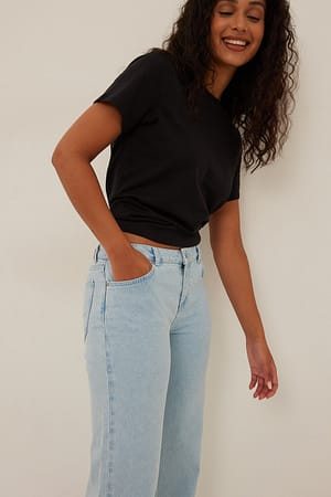 Light Blue Jeans met lage taille