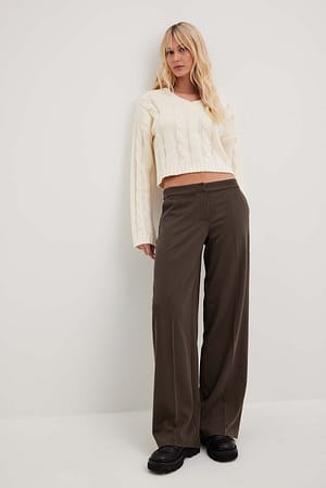 Low Waist Suit Trousers Outfit
