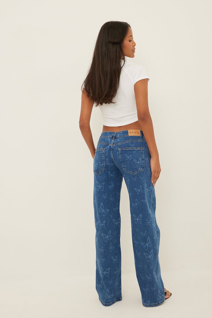Jean Jeans larges | Low Waisted Butterfly Denim - WR95849