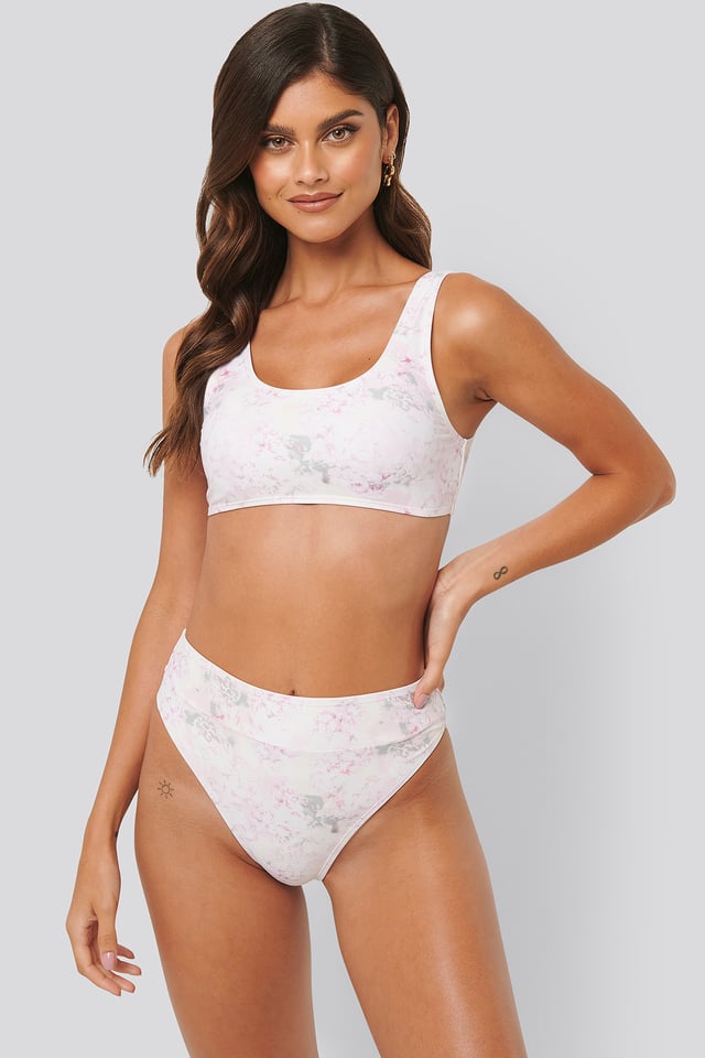 Maxi Highwaist Bikini Panty Soft Floral Pattern