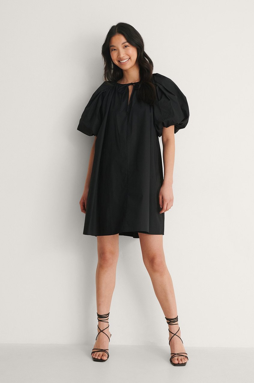 Vestidos Puff Sleeve Dresses | Organic Maxi Volume Mini Cotton Dress - BD84418