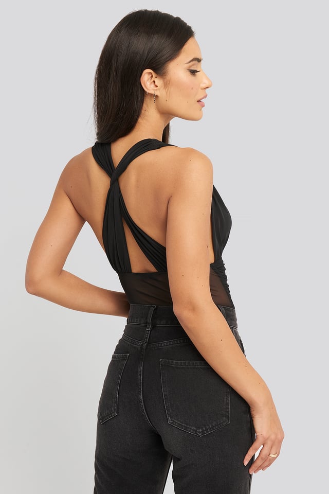 Mesh Cross Back Body Black