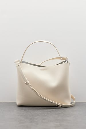 Offwhite Micro Leather Tote