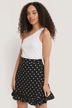 Dots NA-KD Mini Flounce Skirt