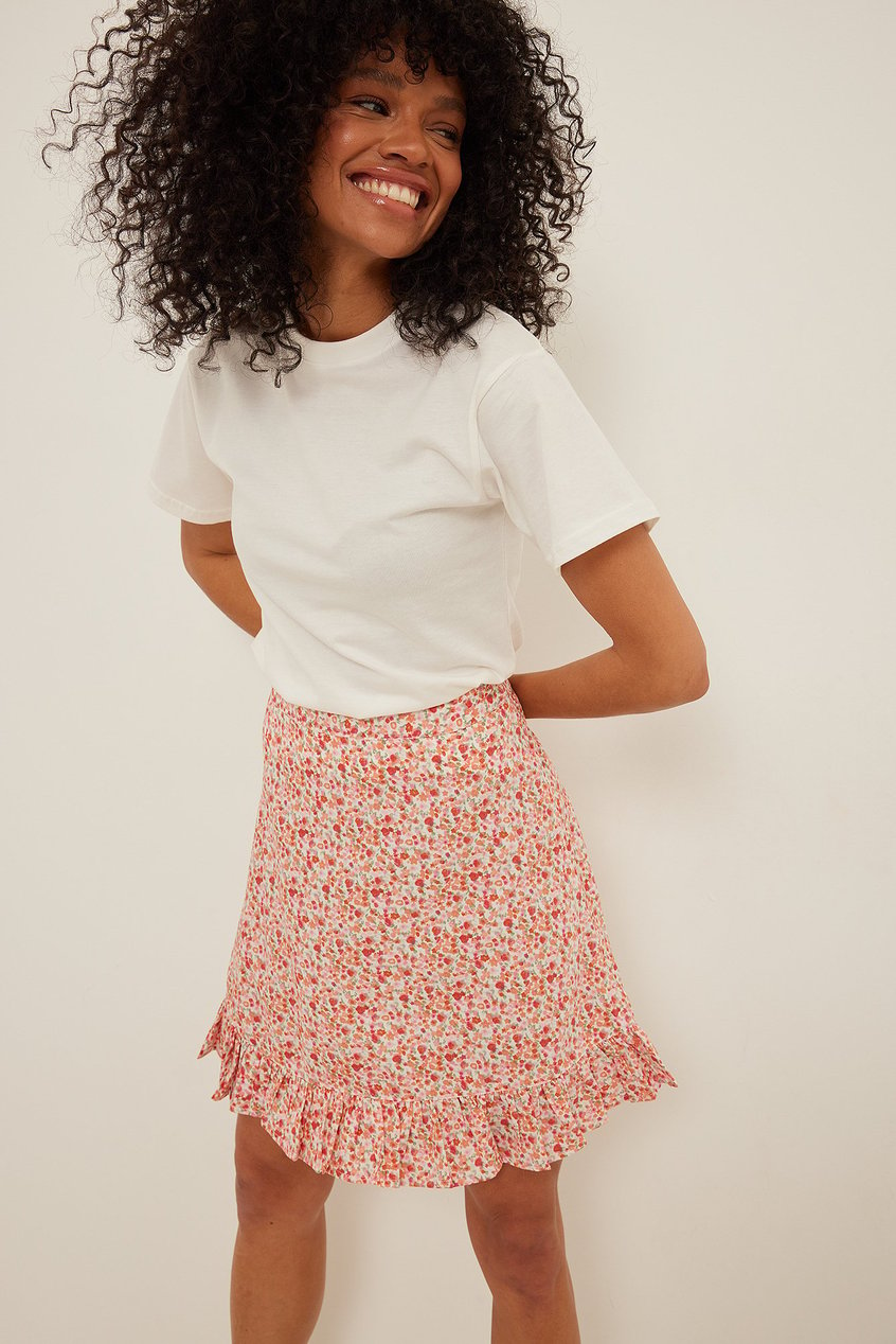 Faldas Summer Skirts | Recycled Mini Flounce Skirt - RU31477