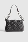 Black Mini Quilted Chunky Chain Bag