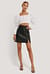 Mini Slit PU Skirt